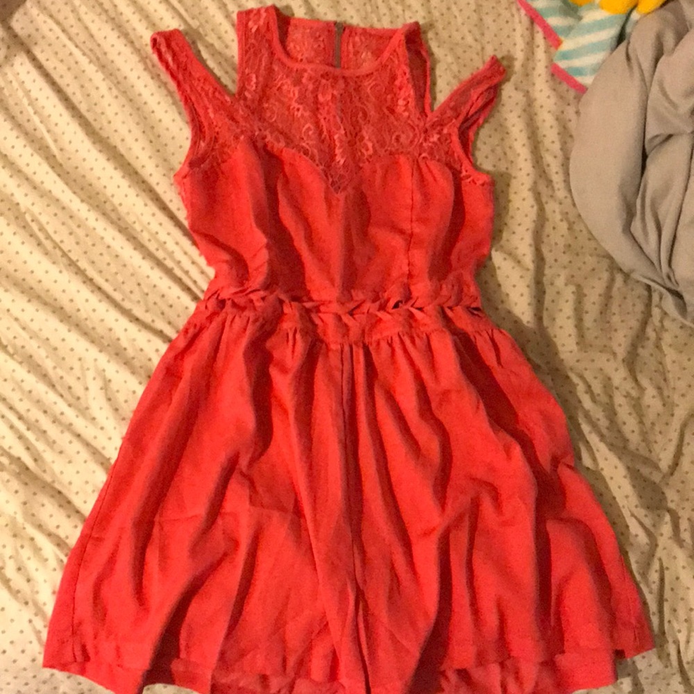 Hot pink romper